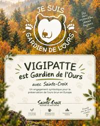 Certificat VIGIPATTE — Gardien de l'Ours avec le Parc de Sainte-Croix